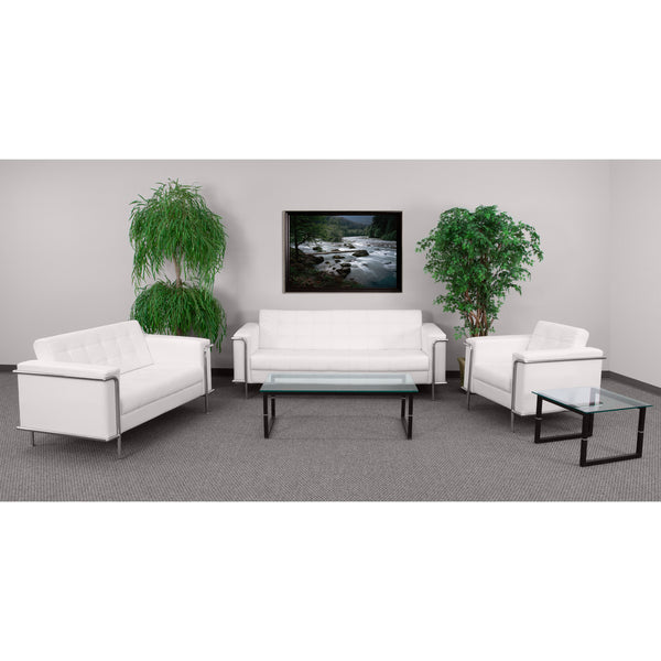 SINGLEWAVE Lesley Series Reception Set in Melrose White LeatherSoft