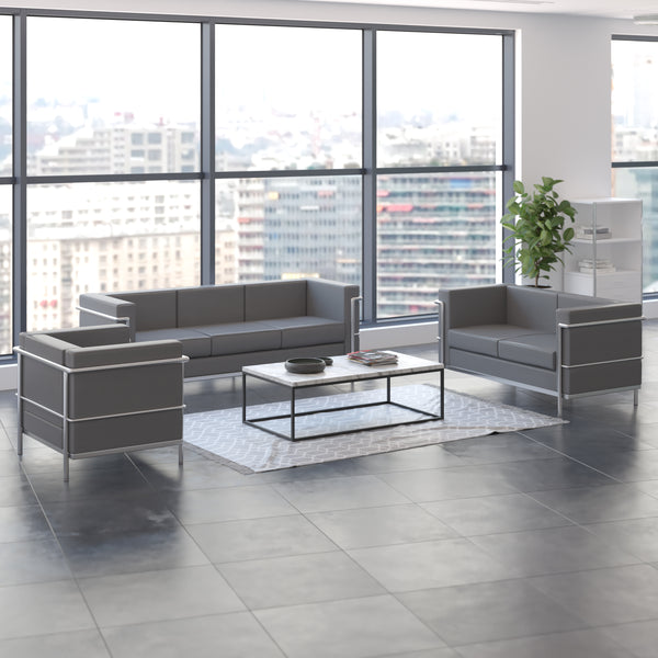 SINGLEWAVE Regal Series Reception Set in Gray LeatherSoft
