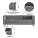 SINGLEWAVE Regal Series Reception Set in Gray LeatherSoft