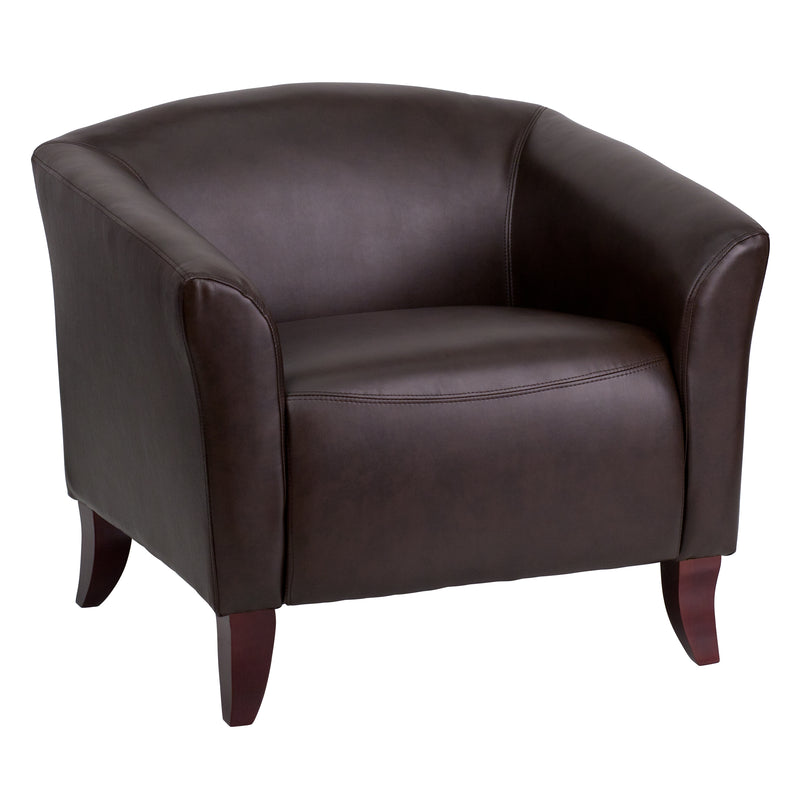 SINGLEWAVE Imperial Series Brown LeatherSoft Chair