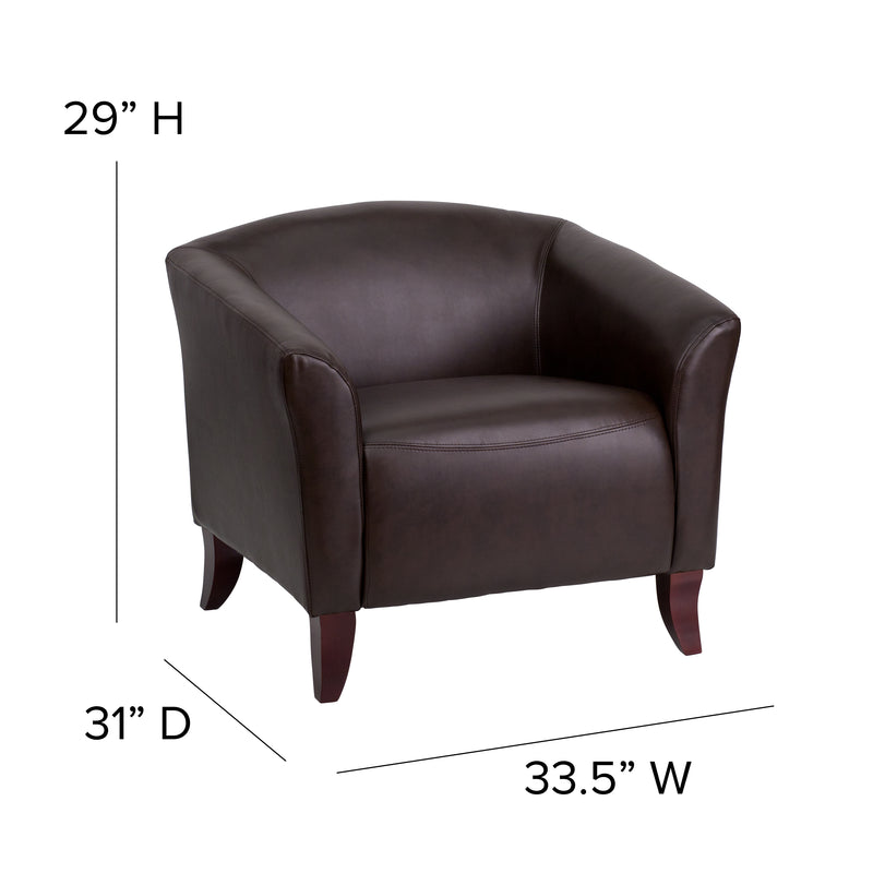 SINGLEWAVE Imperial Series Brown LeatherSoft Chair