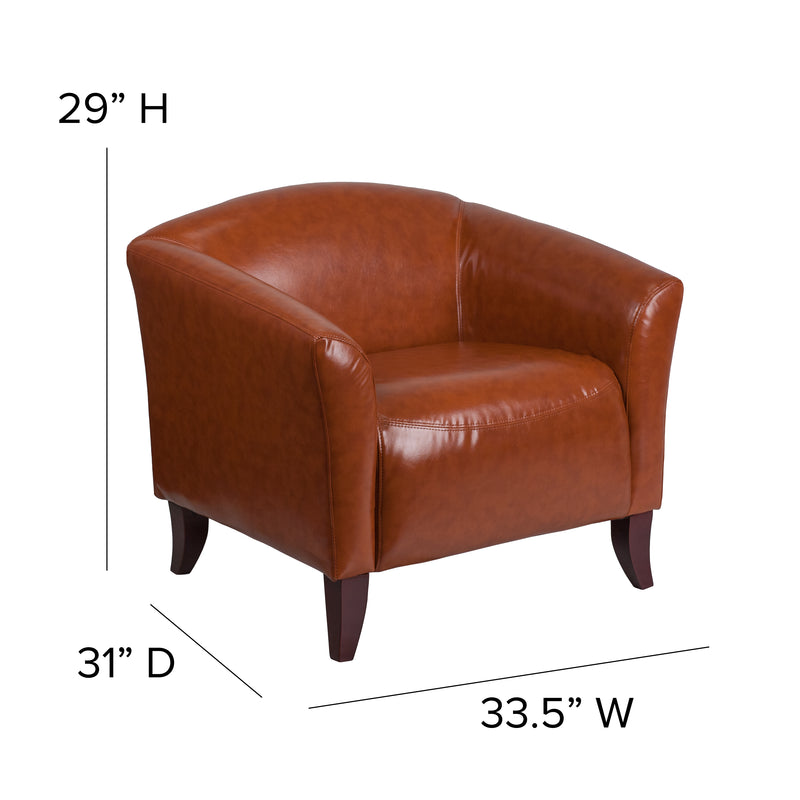 SINGLEWAVE Imperial Series Cognac LeatherSoft Chair