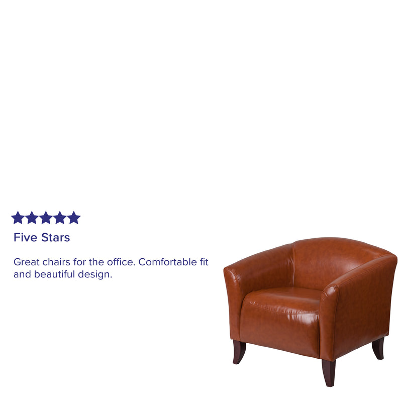 SINGLEWAVE Imperial Series Cognac LeatherSoft Chair