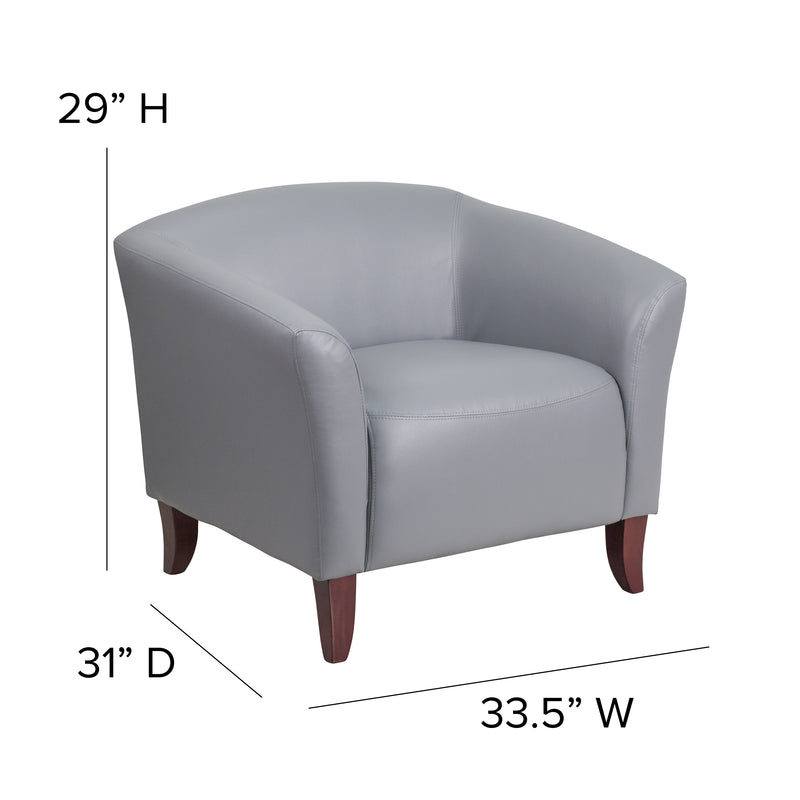 SINGLEWAVE Imperial Series Gray LeatherSoft Chair