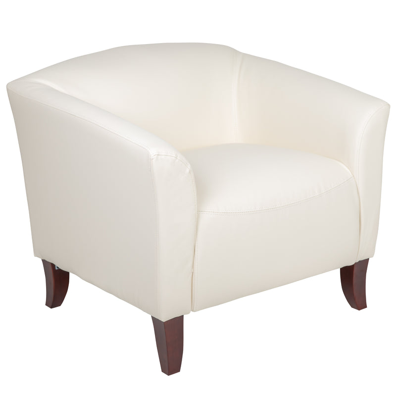 SINGLEWAVE Imperial Series Ivory LeatherSoft Chair