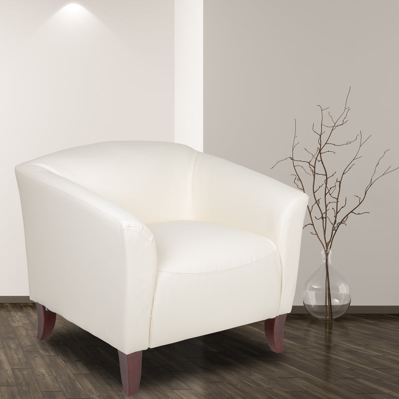 SINGLEWAVE Imperial Series Ivory LeatherSoft Chair