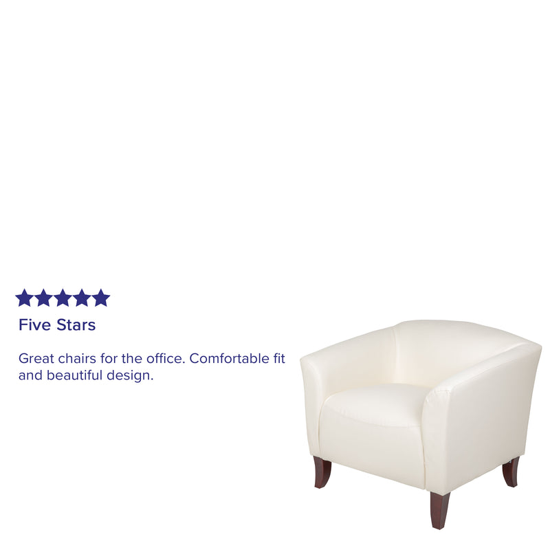 SINGLEWAVE Imperial Series Ivory LeatherSoft Chair