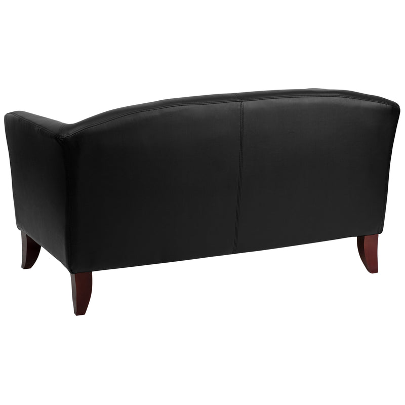 SINGLEWAVE Imperial Series Black LeatherSoft Loveseat