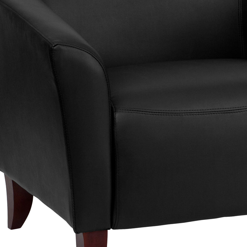 SINGLEWAVE Imperial Series Black LeatherSoft Loveseat