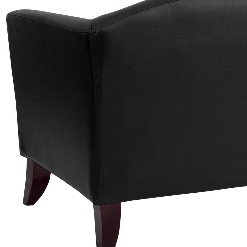 SINGLEWAVE Imperial Series Black LeatherSoft Loveseat