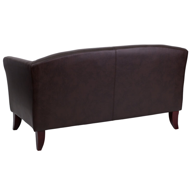 SINGLEWAVE Imperial Series Brown LeatherSoft Loveseat