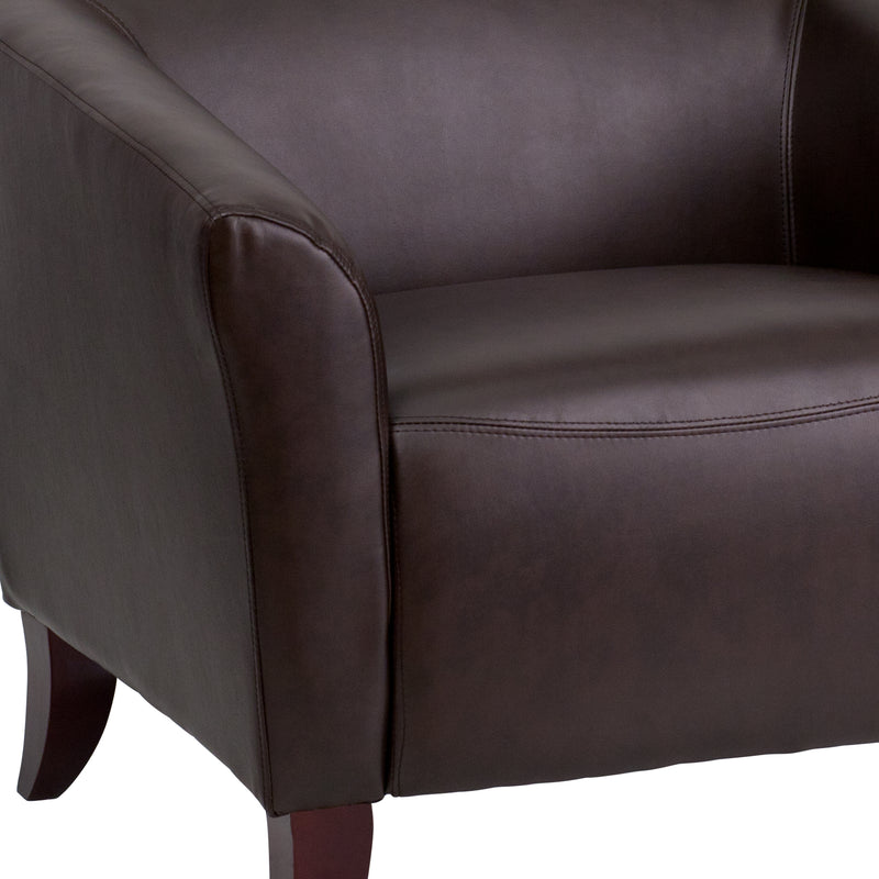 SINGLEWAVE Imperial Series Brown LeatherSoft Loveseat