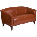 SINGLEWAVE Imperial Series Cognac LeatherSoft Loveseat