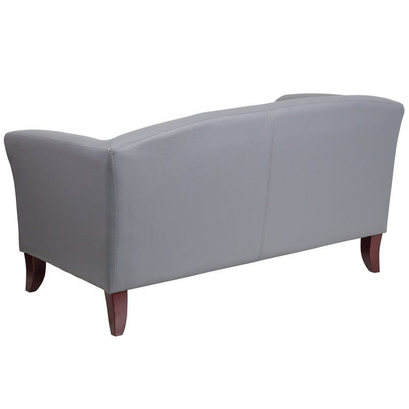 SINGLEWAVE Imperial Series Gray LeatherSoft Loveseat