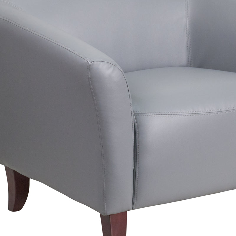 SINGLEWAVE Imperial Series Gray LeatherSoft Loveseat