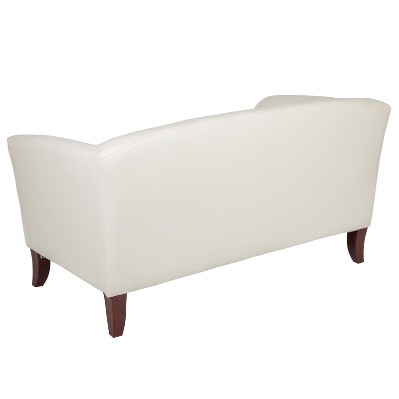 SINGLEWAVE Imperial Series Ivory LeatherSoft Loveseat