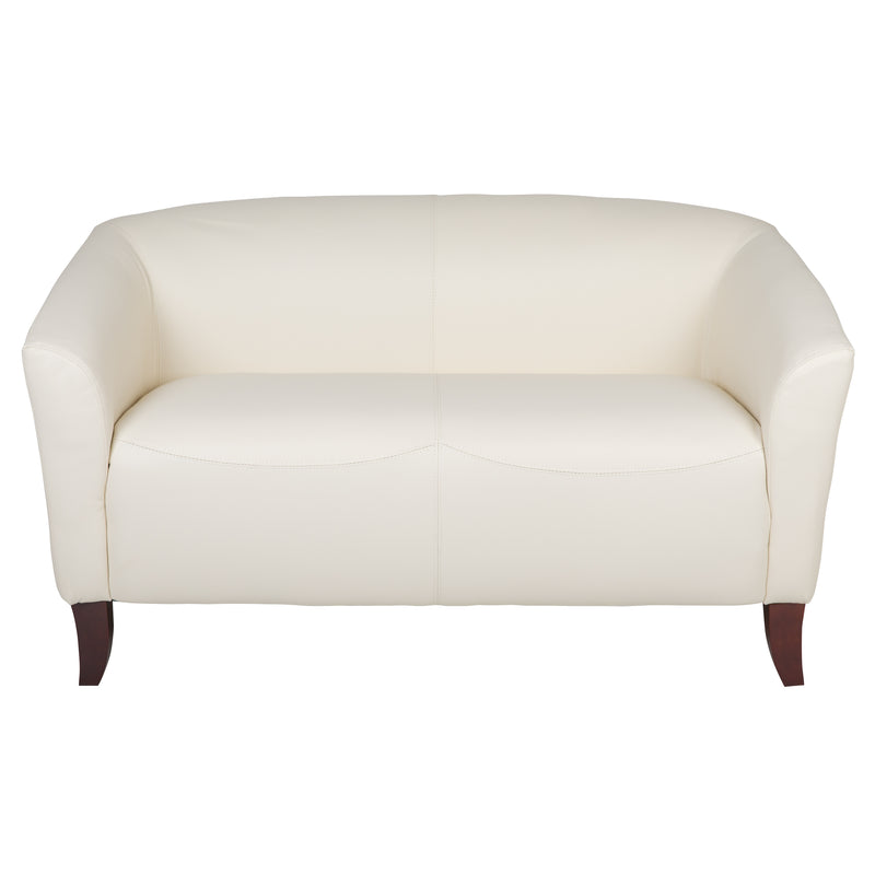 SINGLEWAVE Imperial Series Ivory LeatherSoft Loveseat