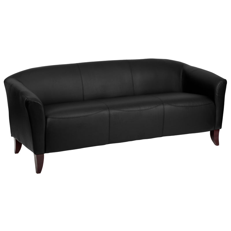 SINGLEWAVE Imperial Series Black LeatherSoft Sofa