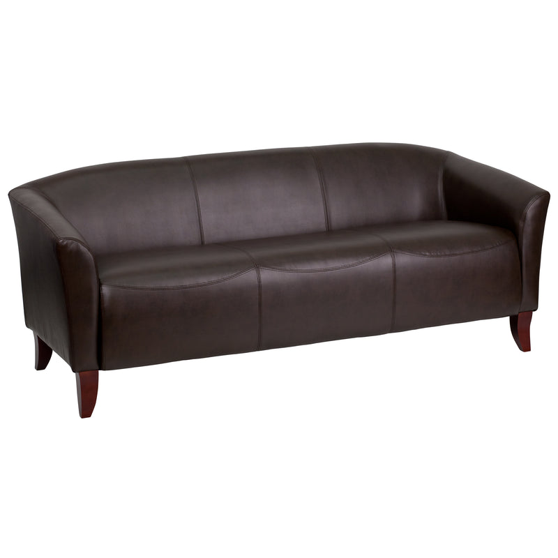 SINGLEWAVE Imperial Series Brown LeatherSoft Sofa