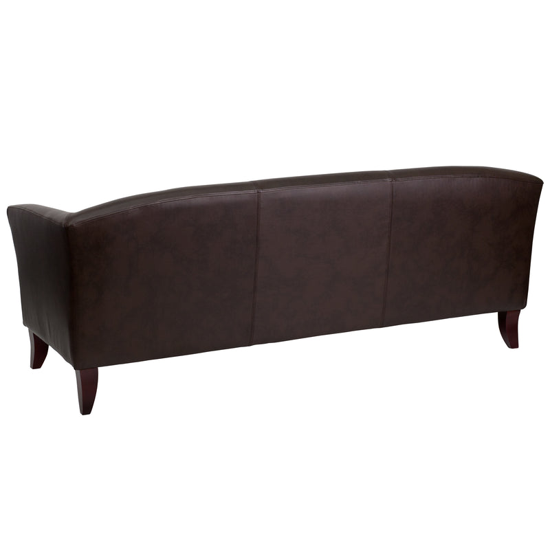 SINGLEWAVE Imperial Series Brown LeatherSoft Sofa