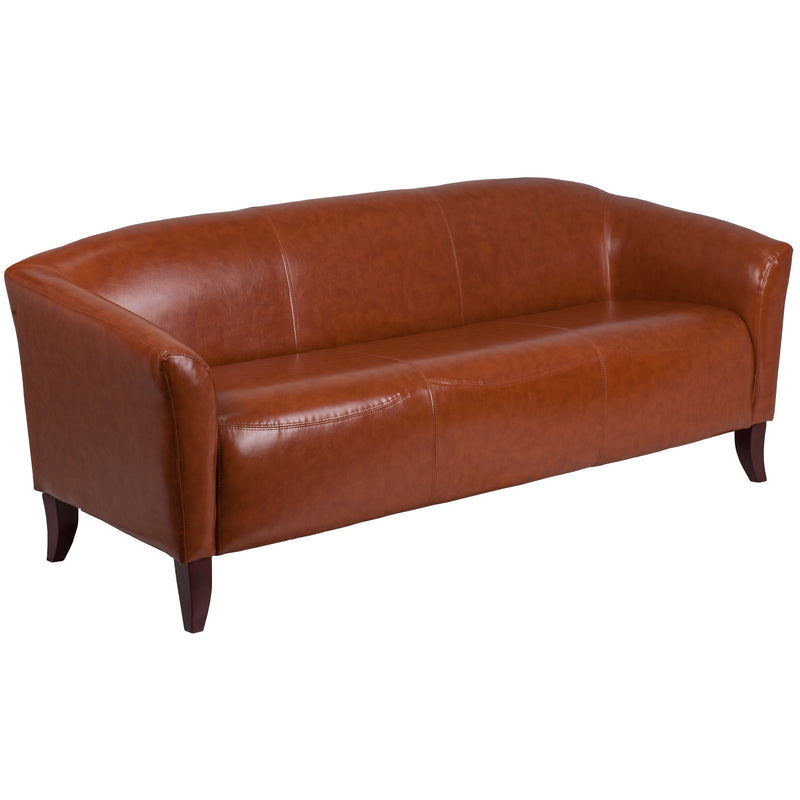 SINGLEWAVE Imperial Series Cognac LeatherSoft Sofa