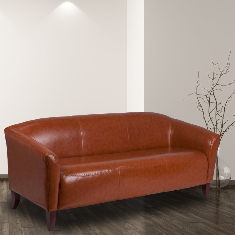 SINGLEWAVE Imperial Series Cognac LeatherSoft Sofa