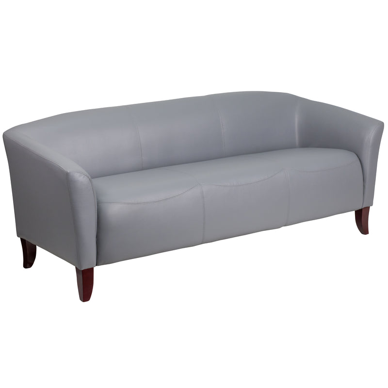 SINGLEWAVE Imperial Series Gray LeatherSoft Sofa