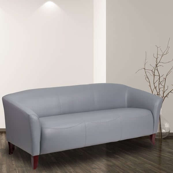 SINGLEWAVE Imperial Series Gray LeatherSoft Sofa