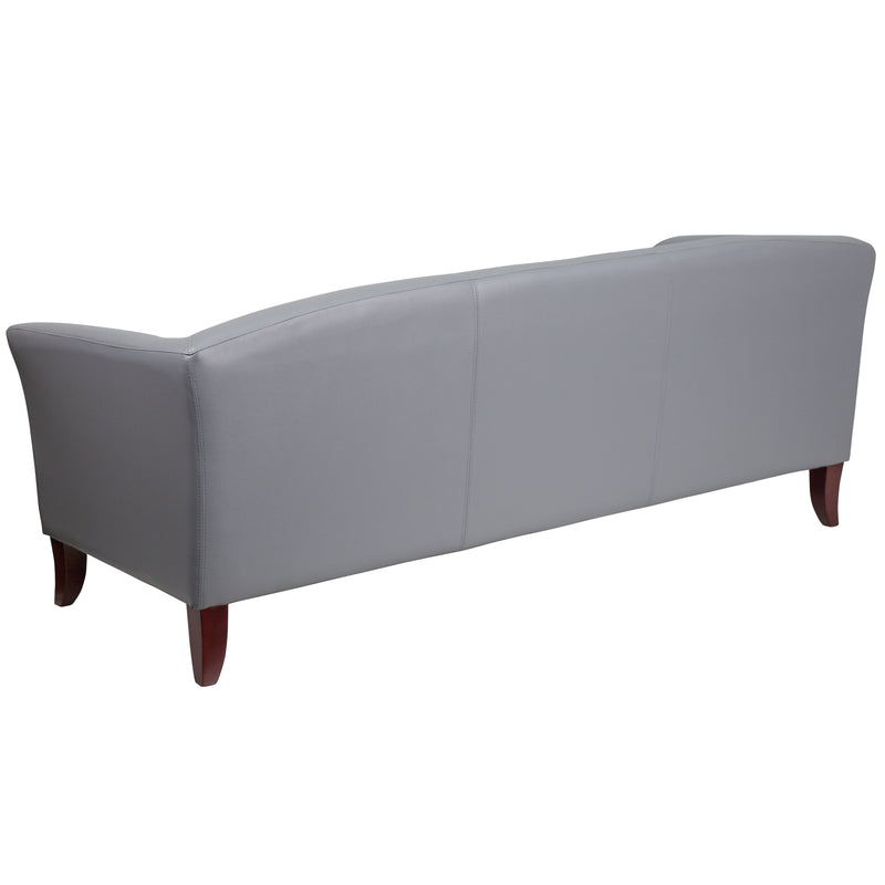 SINGLEWAVE Imperial Series Gray LeatherSoft Sofa