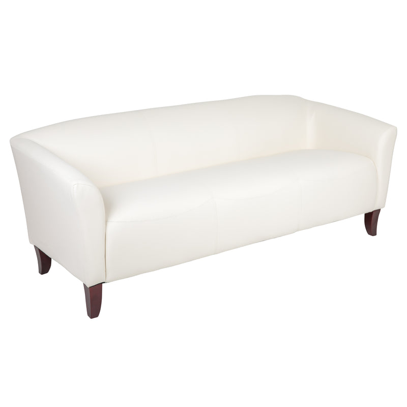 SINGLEWAVE Imperial Series Ivory LeatherSoft Sofa