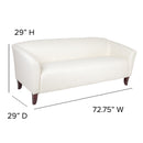 SINGLEWAVE Imperial Series Ivory LeatherSoft Sofa