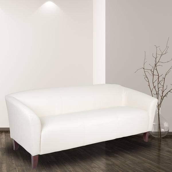 SINGLEWAVE Imperial Series Ivory LeatherSoft Sofa