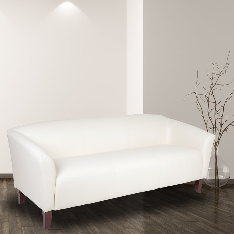 SINGLEWAVE Imperial Series Ivory LeatherSoft Sofa