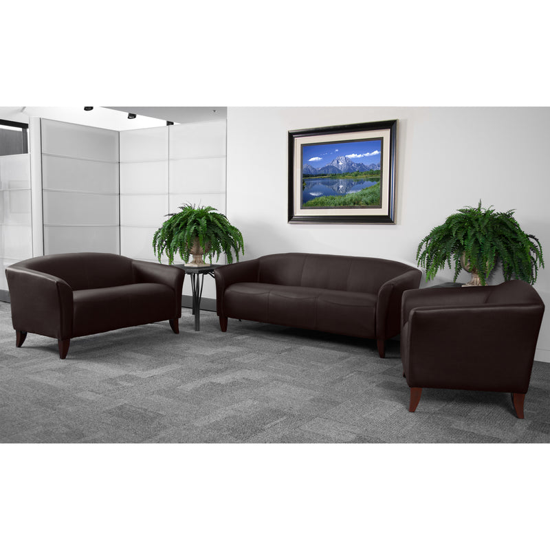 SINGLEWAVE Imperial Series Reception Set in Brown LeatherSoft