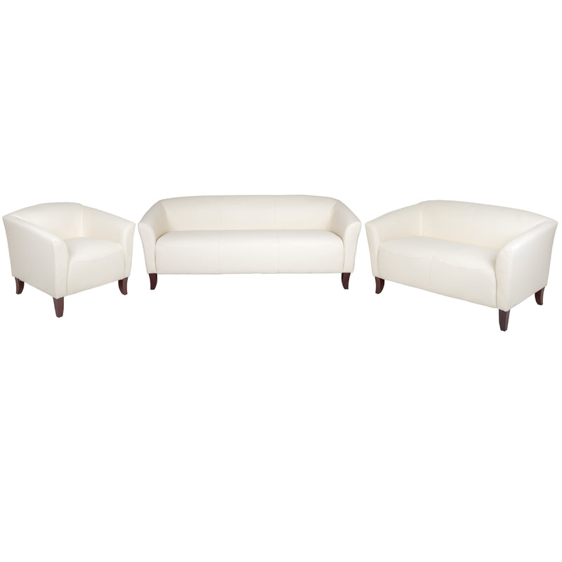 SINGLEWAVE Imperial Series Reception Set in Ivory LeatherSoft