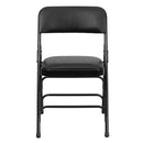 SINGLEWAVE Series Metal Folding Chairs with Padded Seats | Set of 2 Black Metal Folding Chairs