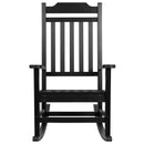 Set of 2 Winston All-Weather Rocking Chair in Black Faux Wood