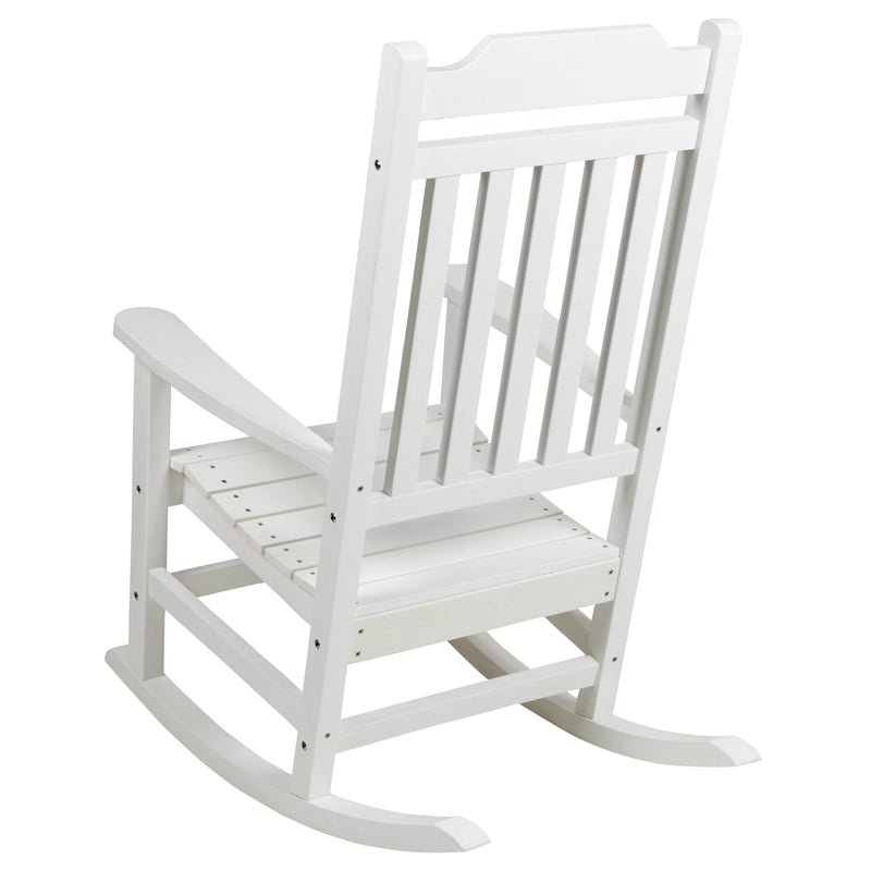 Set of 2 Winston All-Weather Rocking Chair in White Faux Wood