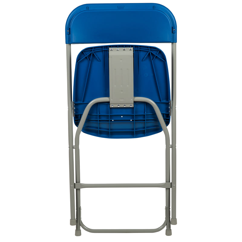 SINGLEWAVE™ Series Plastic Folding Chair - Blue - 2 Pack 650LB Weight Capacity Comfortable Event Chair-Lightweight Folding Chair