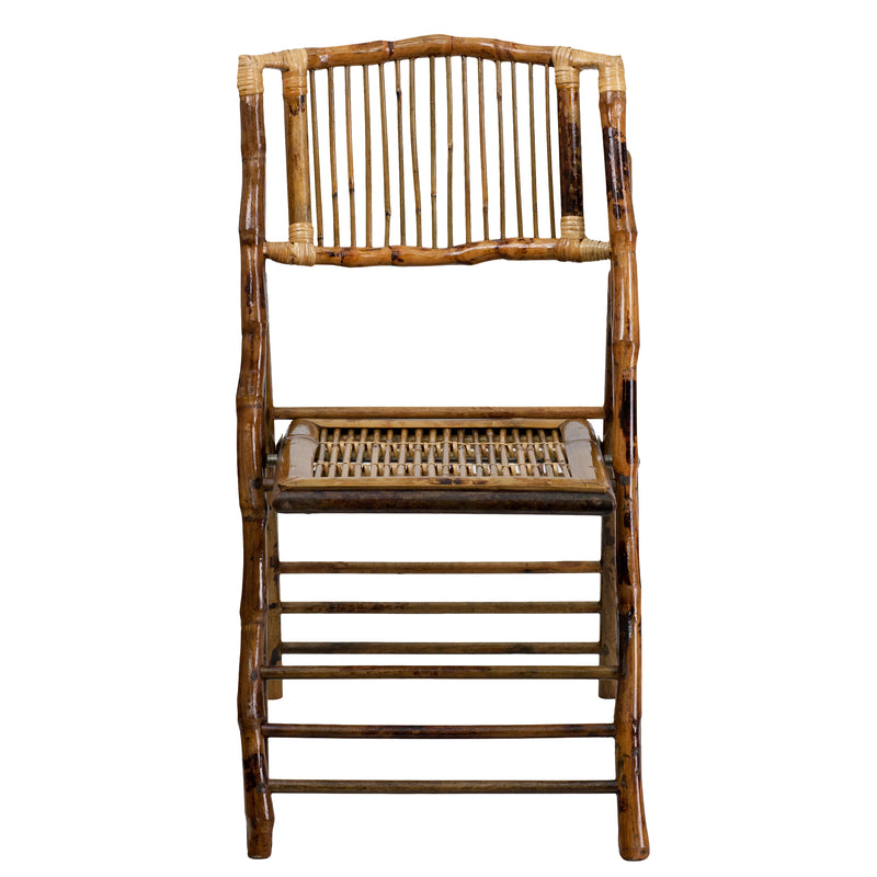 Bamboo Folding Chairs | Set of 2 Bamboo Wood Folding Chairs