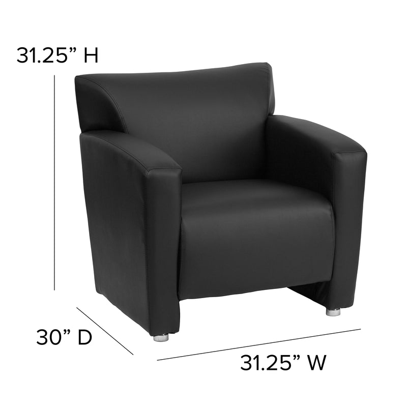 SINGLEWAVE Majesty Series Black LeatherSoft Chair