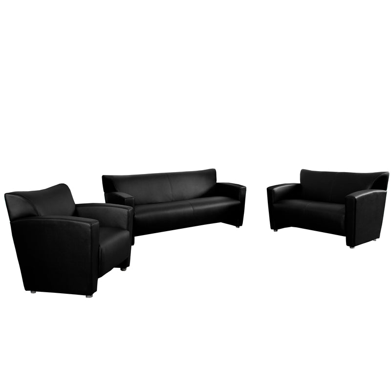 SINGLEWAVE Majesty Series Reception Set in Black LeatherSoft