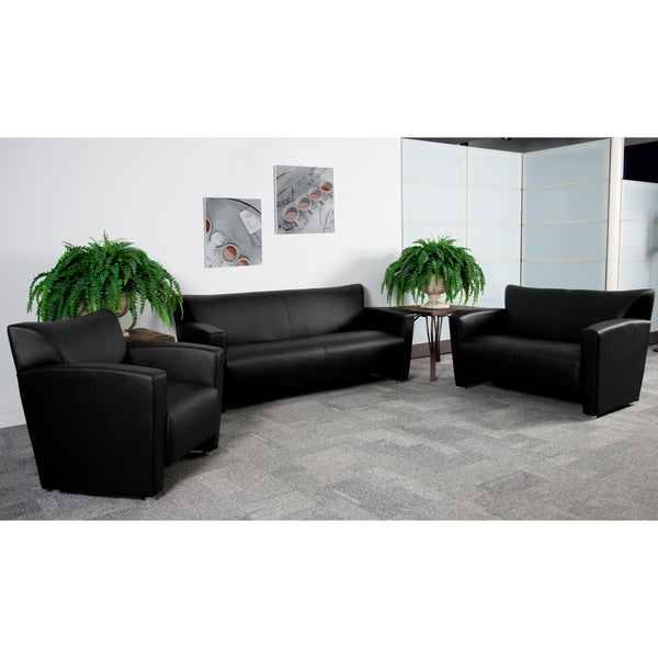 SINGLEWAVE Majesty Series Reception Set in Black LeatherSoft