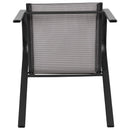 4 Pack Brazos Series Gray Outdoor Stack Chair with Flex Comfort Material and Metal Frame