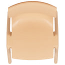 4 Pack Natural Plastic Stackable School Chair with 13.25" Seat Height