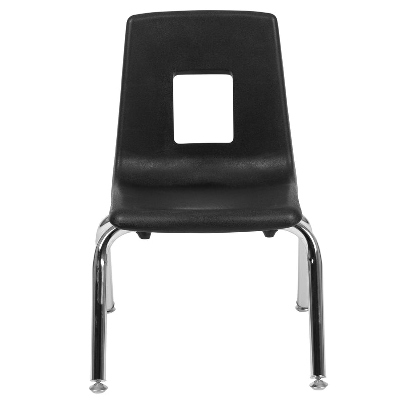 Advantage Black Student Stack School Chair - 12-inch