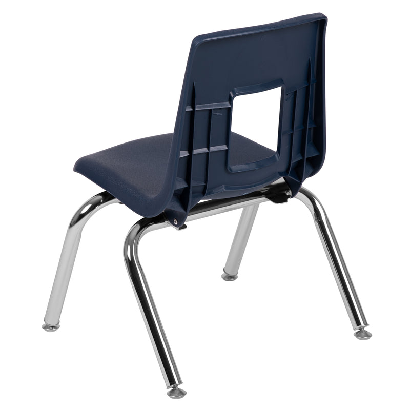 Advantage Navy Student Stack School Chair - 12-inch