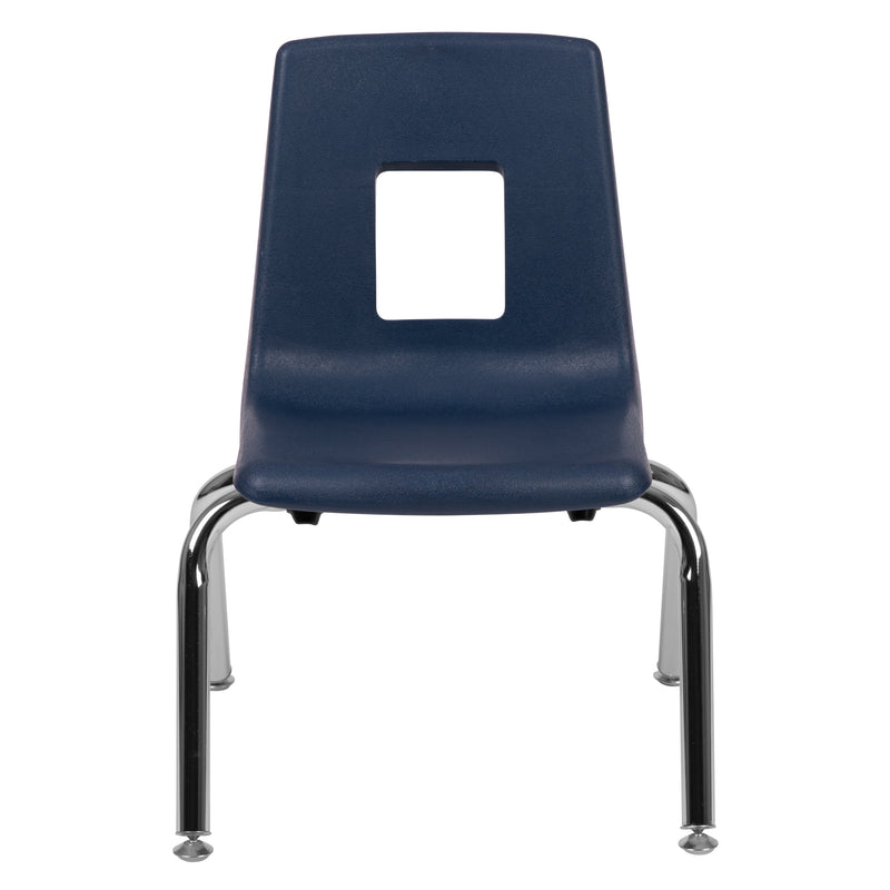 Advantage Navy Student Stack School Chair - 12-inch