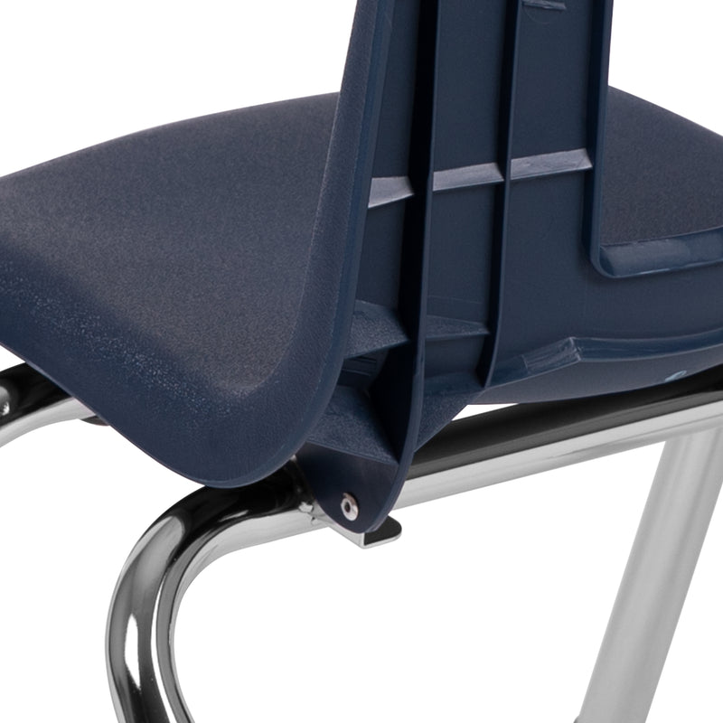 Advantage Navy Student Stack School Chair - 12-inch