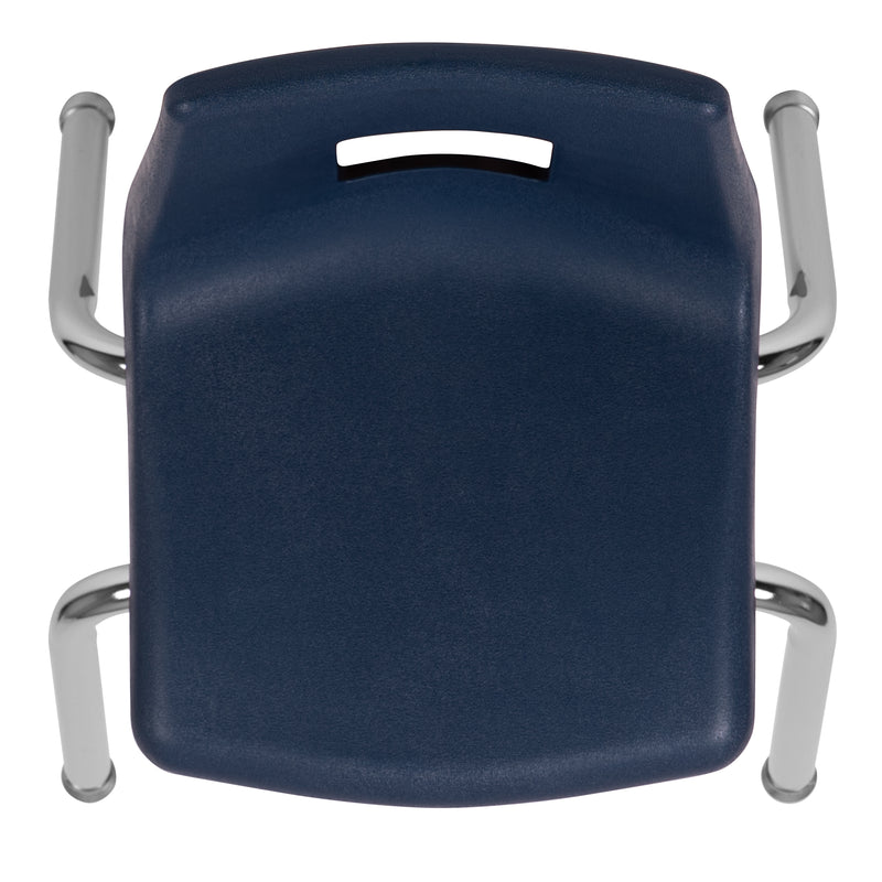 Advantage Navy Student Stack School Chair - 12-inch